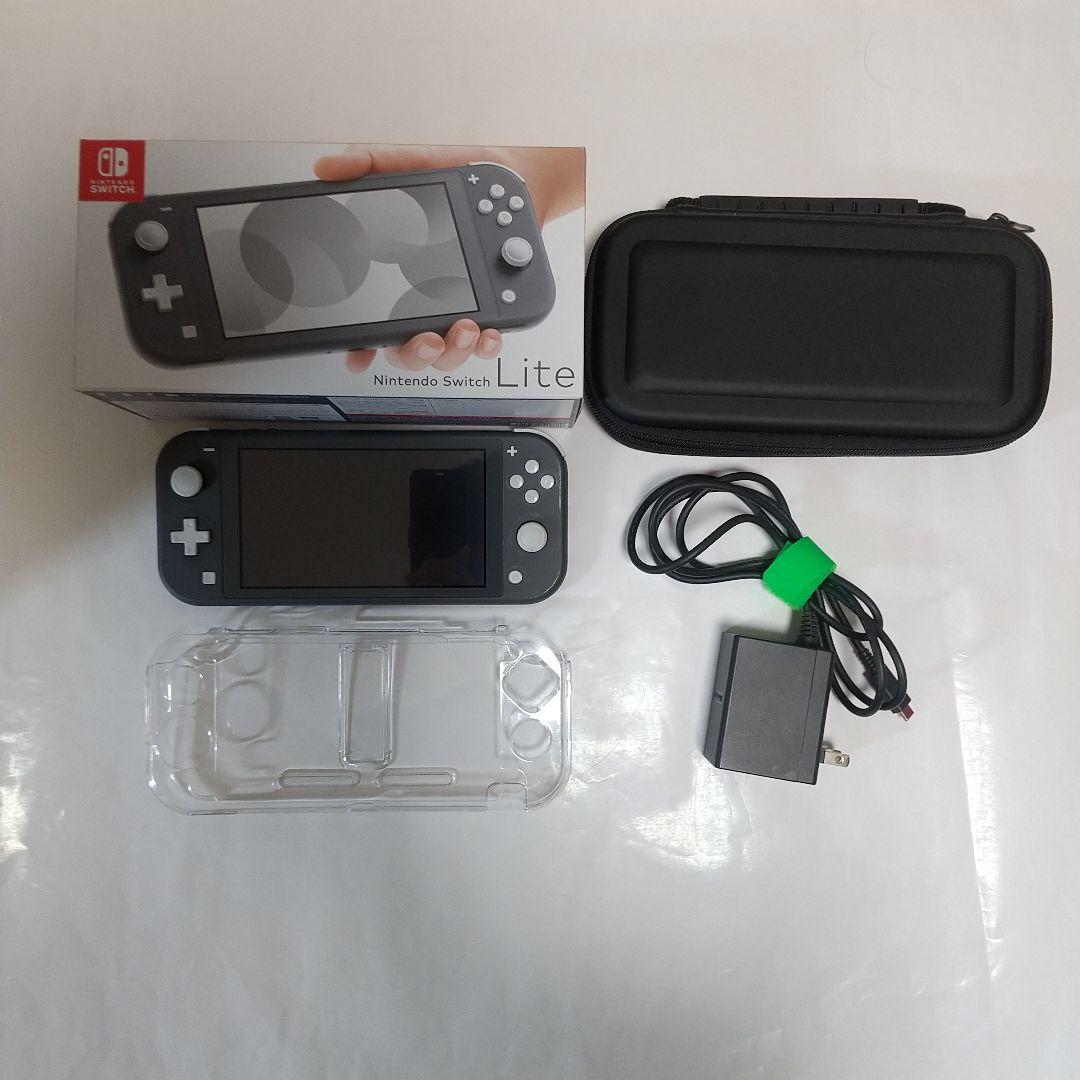 Nintendo Switch Lite グレー 本体＋純正充電器＋保護＋収納