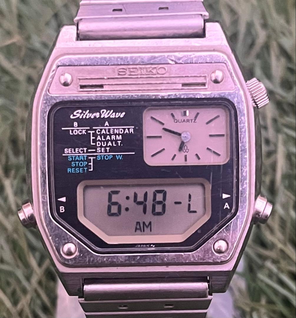 SEIKO セイコー シルバーウェーブSilver waveヴィンテージアナデジ