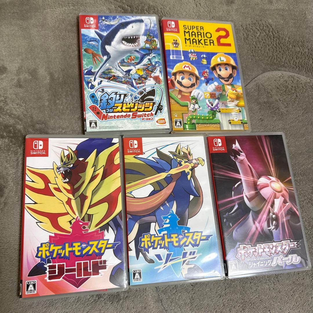 NintendoSwitch ゲームソフト 5本セット　ポケモンソード&シールド
