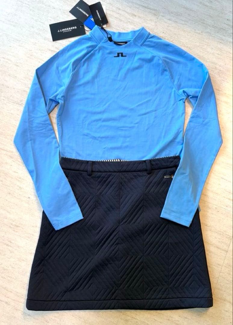 未使用品⭐︎LANVIN SPORT ネイビー キルティング　スカート　紺　M