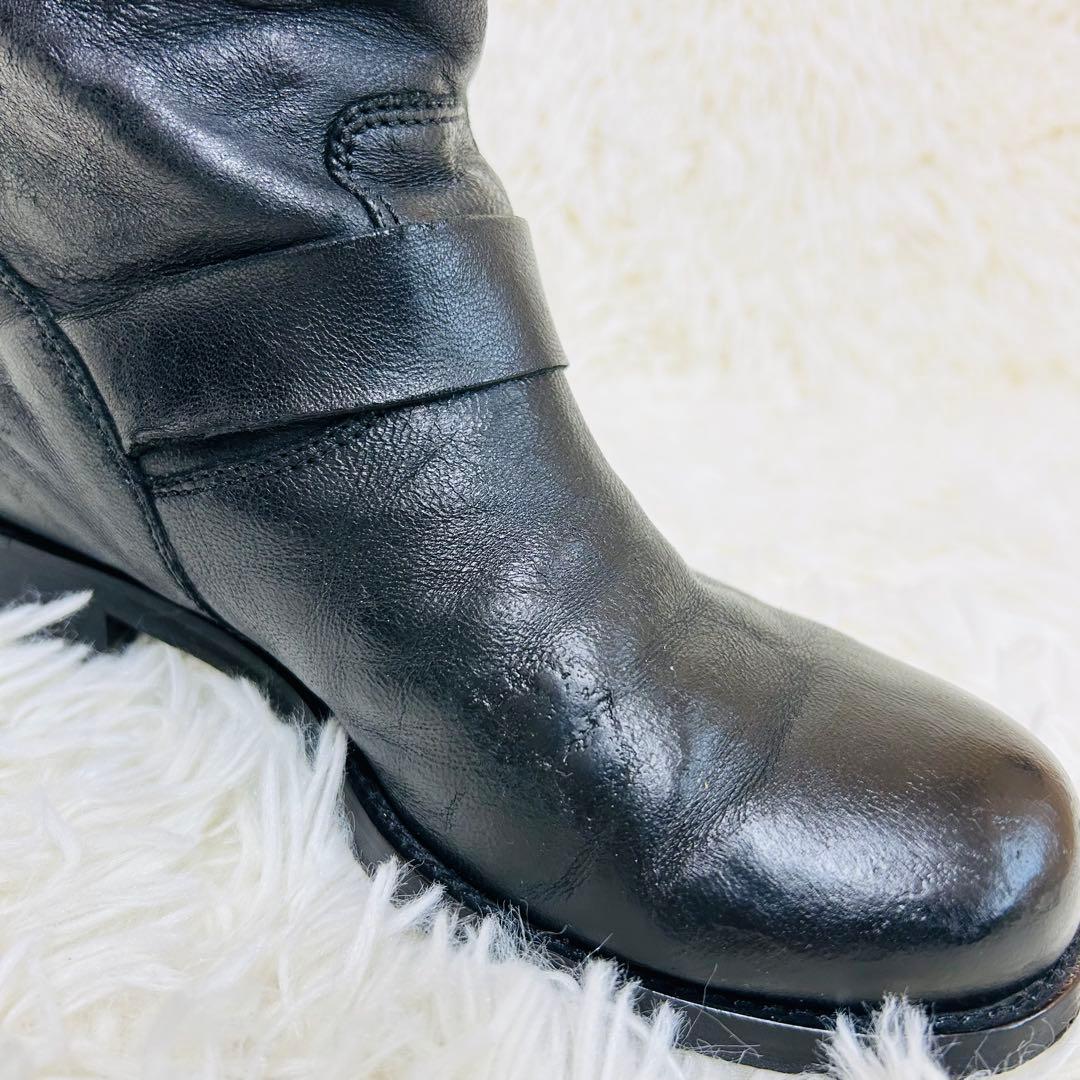 ジミーチュウ エンジニアブーツ 黒 レザー 箱袋付