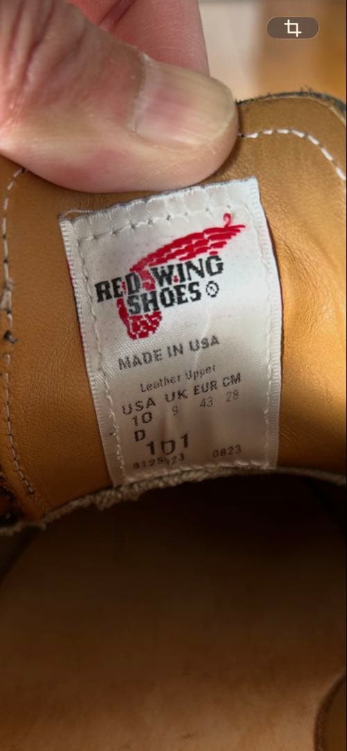 レッドウィング　ポストマン 101ブラック 10D箱付き　28cm