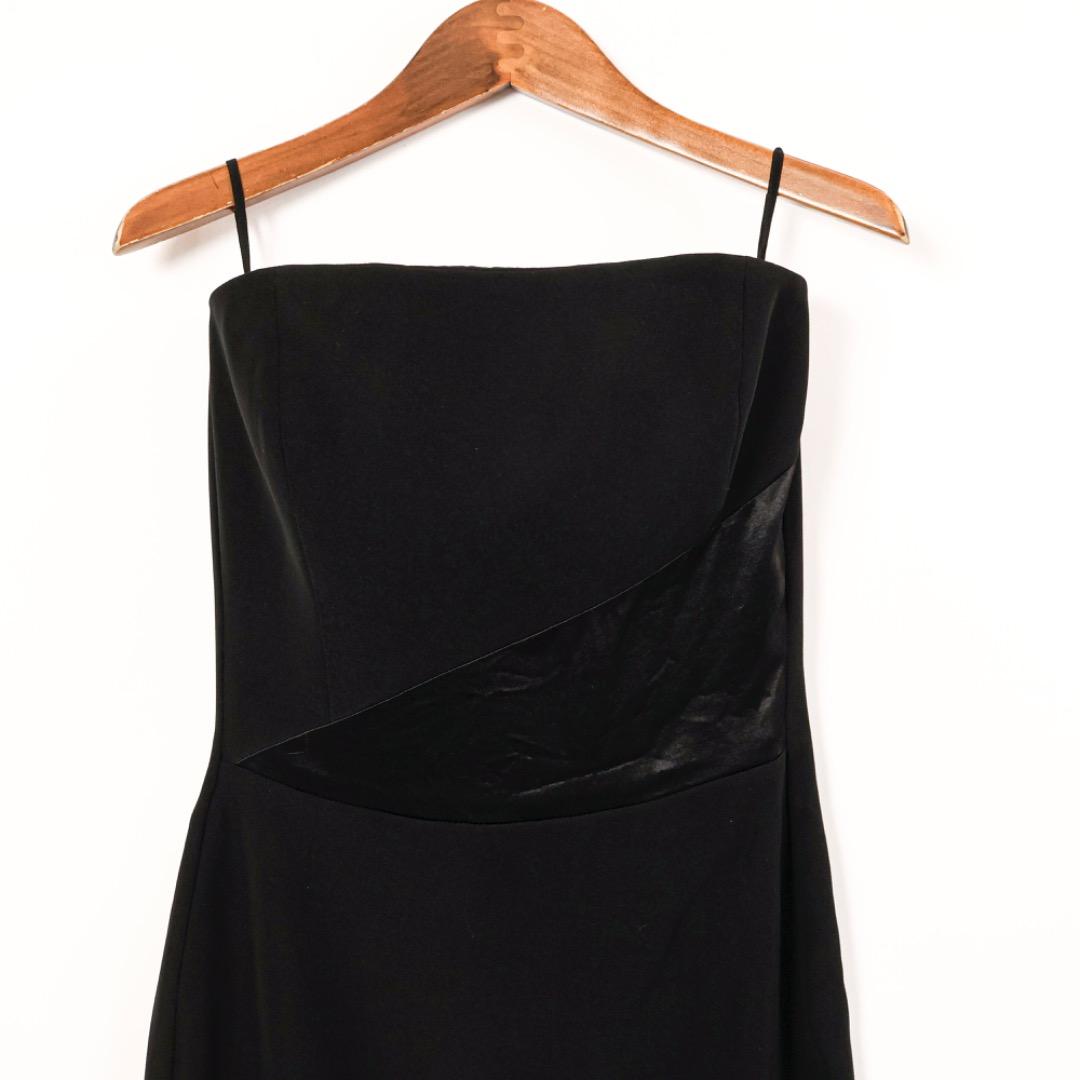 H2162-87◾️エンポリオアルマーニ　ベアトップ切替デザインロングドレス