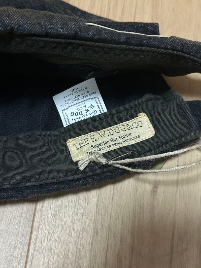 帽子 THE H.W.DOG&CO MUJI UNION CAP BLACK