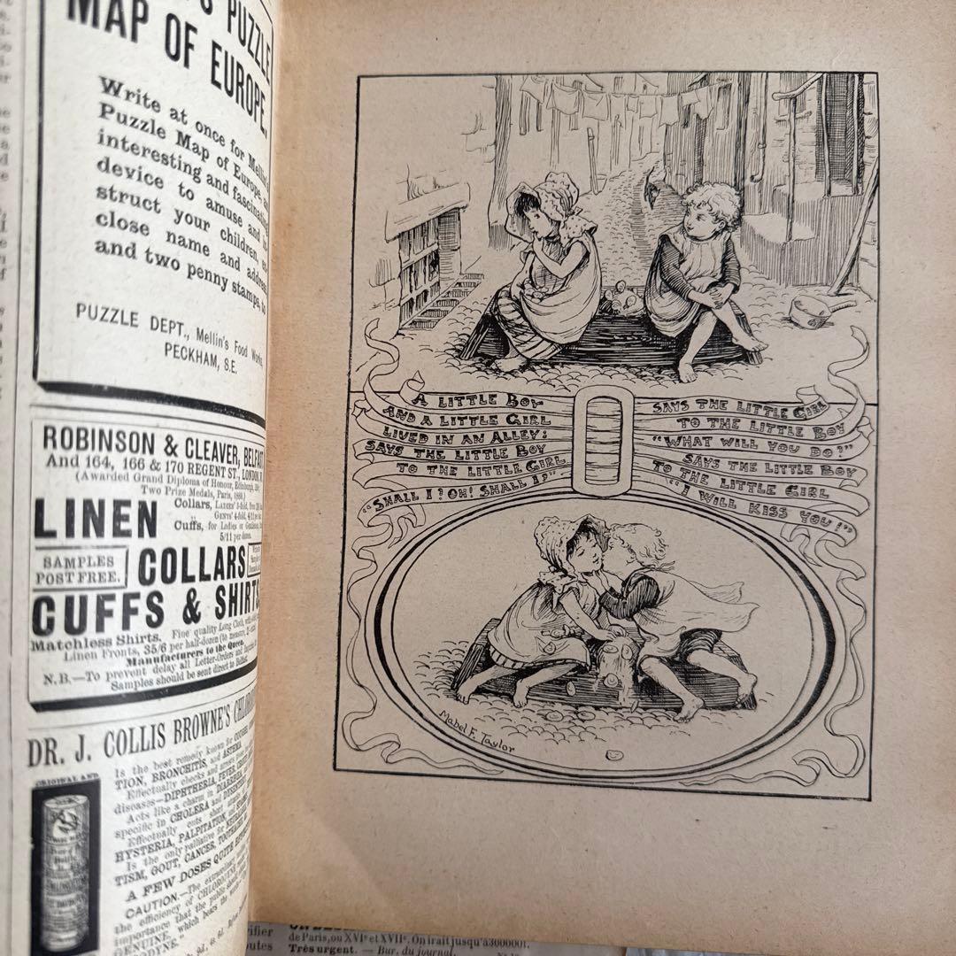 稀少1901年アンティーク美しい挿絵イギリス絵本　洋書ジャンクジャーナル古書