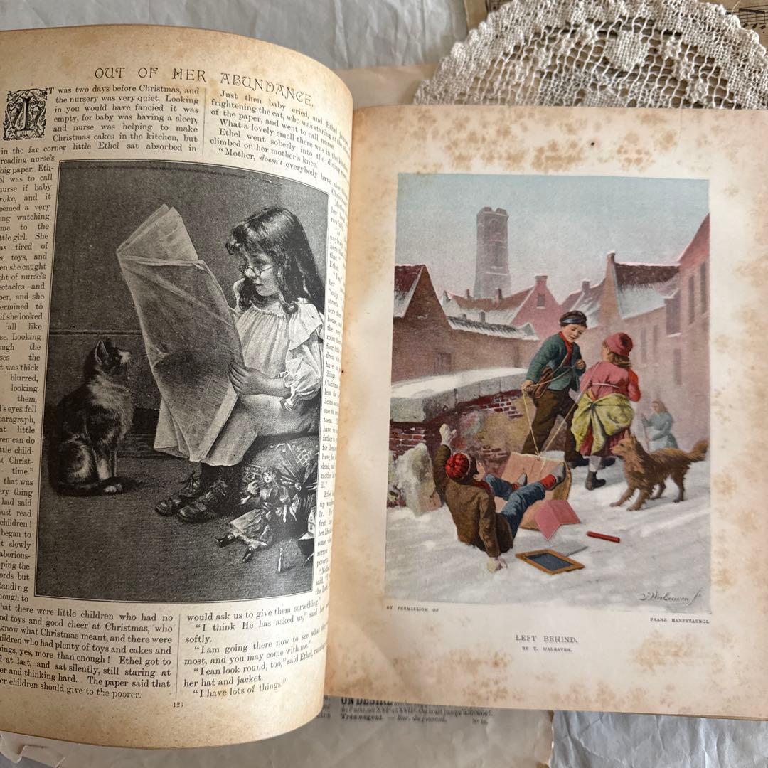 稀少1901年アンティーク美しい挿絵イギリス絵本　洋書ジャンクジャーナル古書