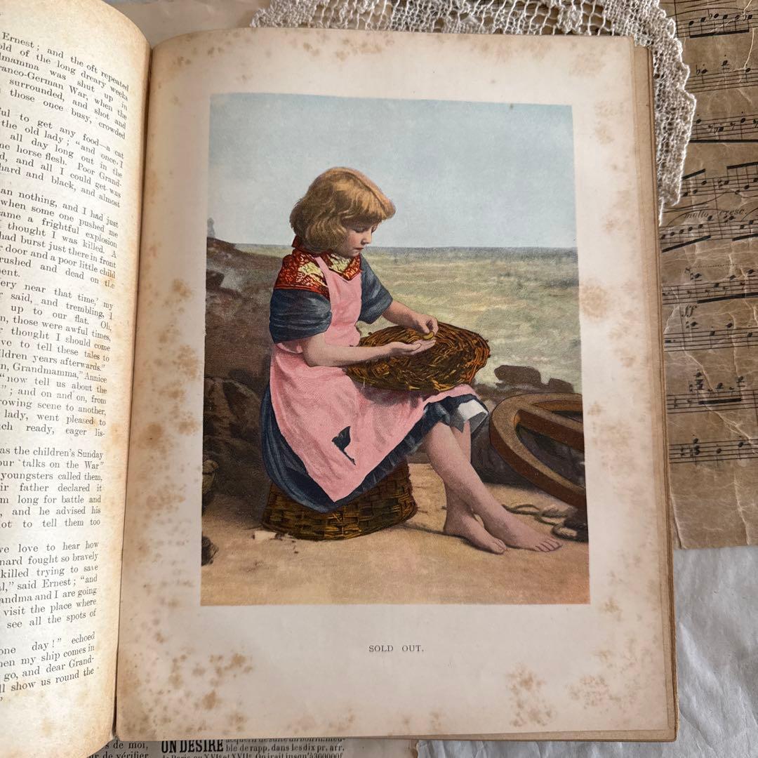 稀少1901年アンティーク美しい挿絵イギリス絵本　洋書ジャンクジャーナル古書