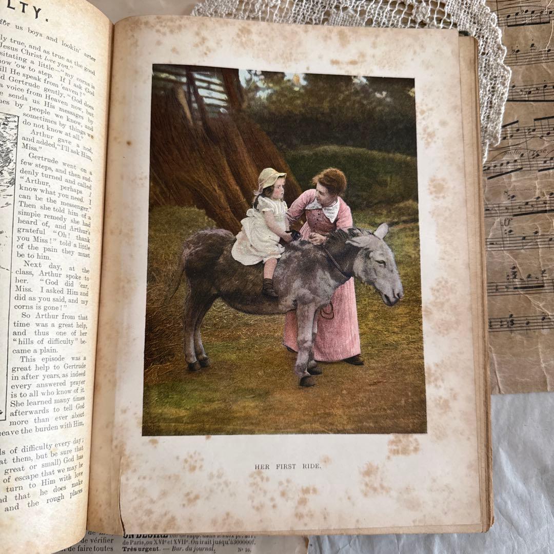 稀少1901年アンティーク美しい挿絵イギリス絵本　洋書ジャンクジャーナル古書