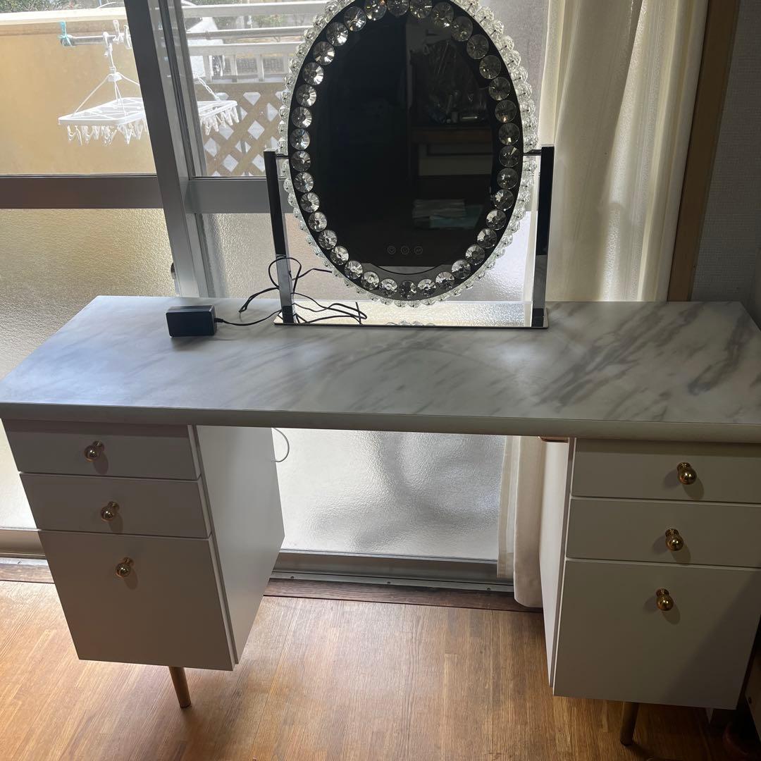 Francfranc エルドラドコスメデスク ハリウッドミラー ドレッサー