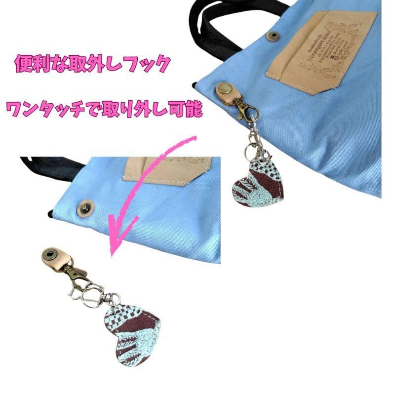 【専用】/2025tambourineタンバリンネイビー×白/牛革A4トー