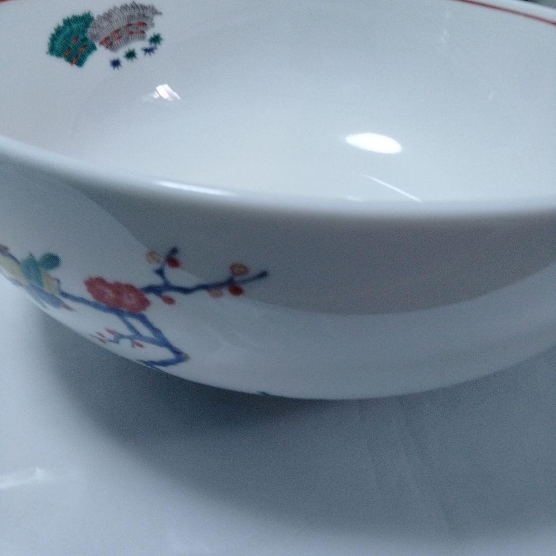 柔道 吉田稔彦 1st結婚 引出物 有田焼 華陶窯 柿右衛門様式風　色絵花鳥大鉢