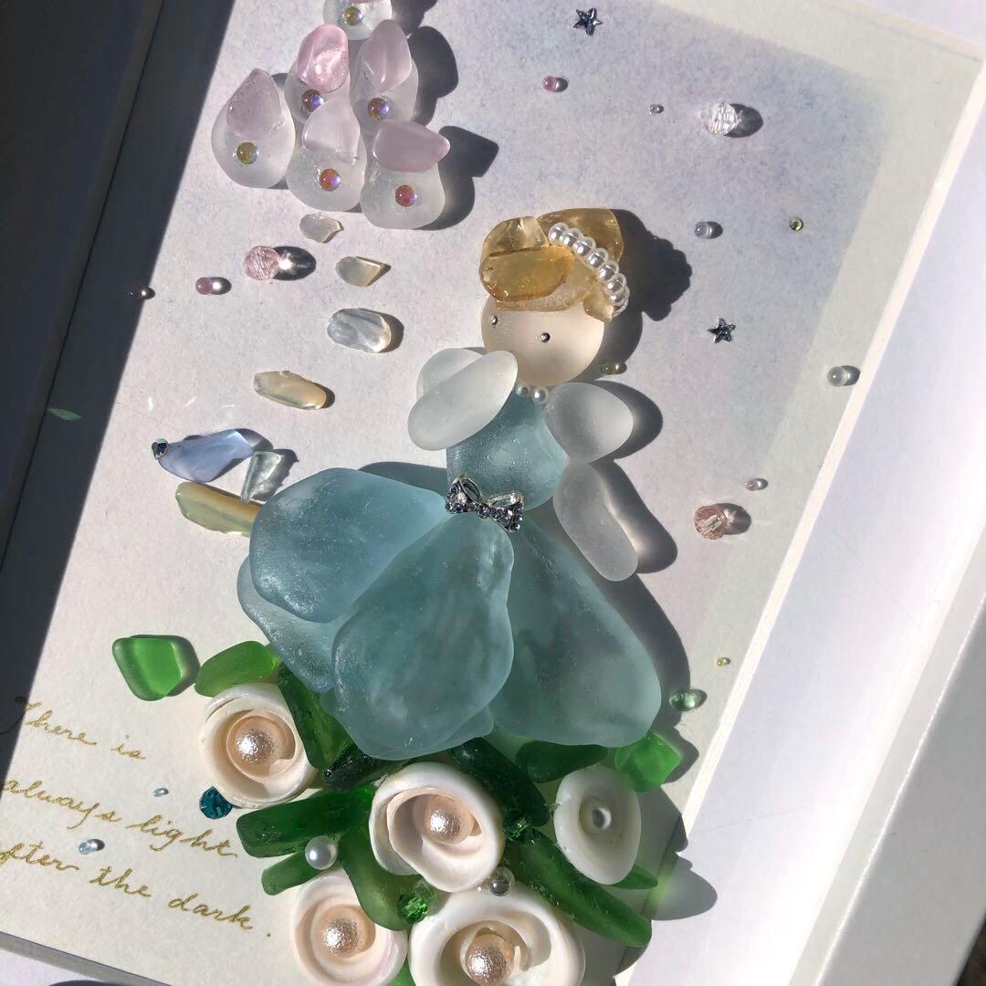 シーグラスアート ⭐️ ヒーリング キャッスル 姫系