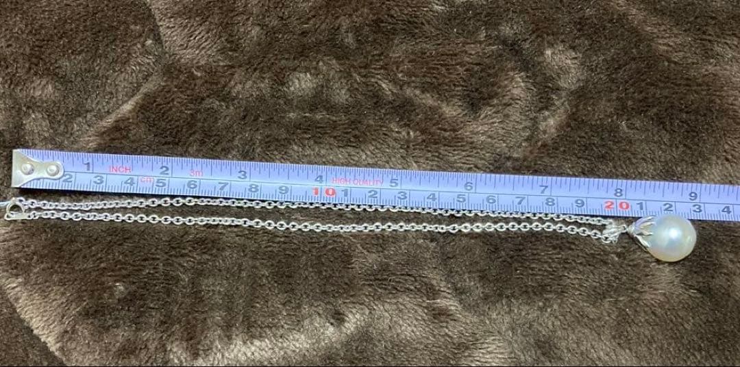 パール×プラチナ　ネックレス&ペンダントヘッド　超大粒　清楚　上品　未使用品