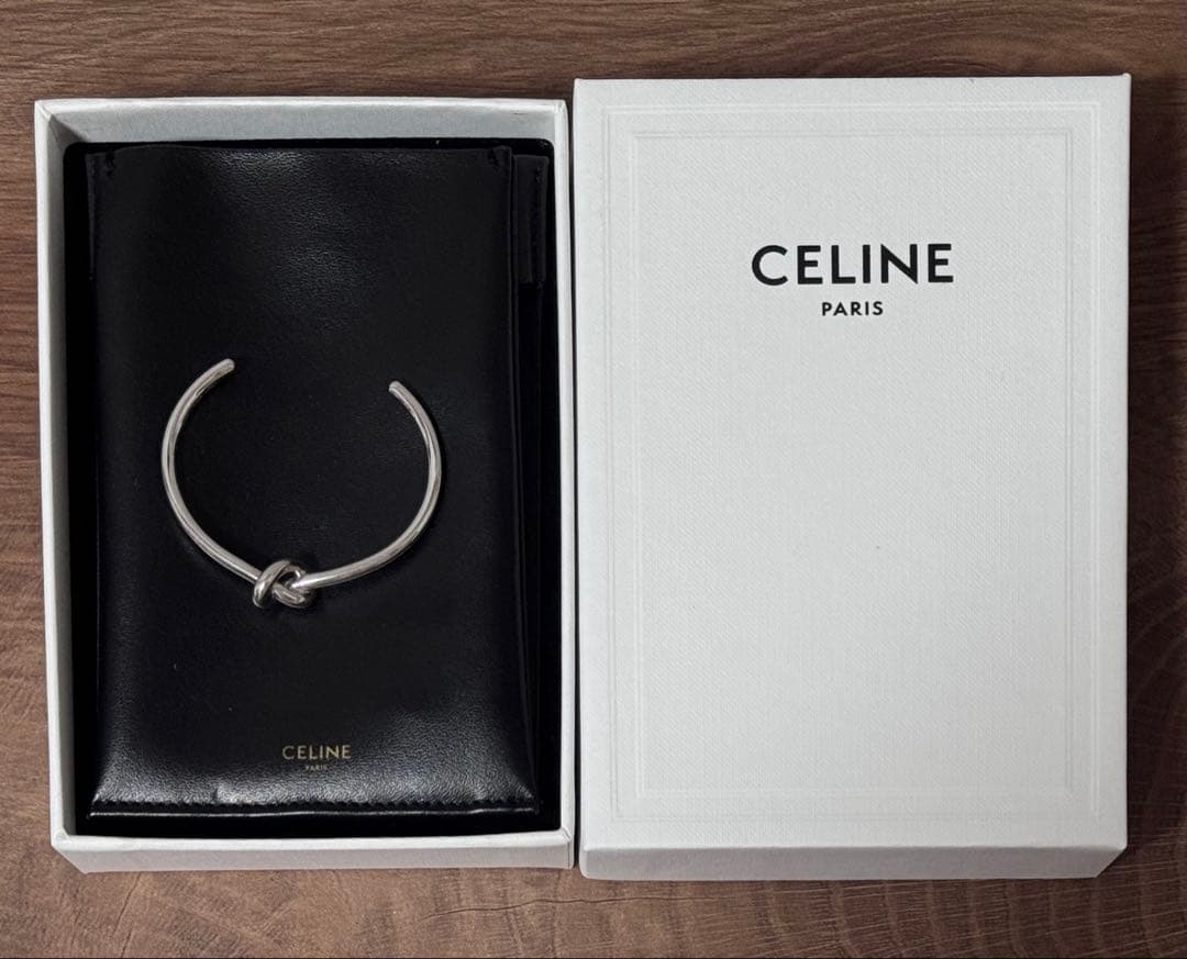 CELINE ノット エクストラシンブレスレット / ロジウムフィニッシュ