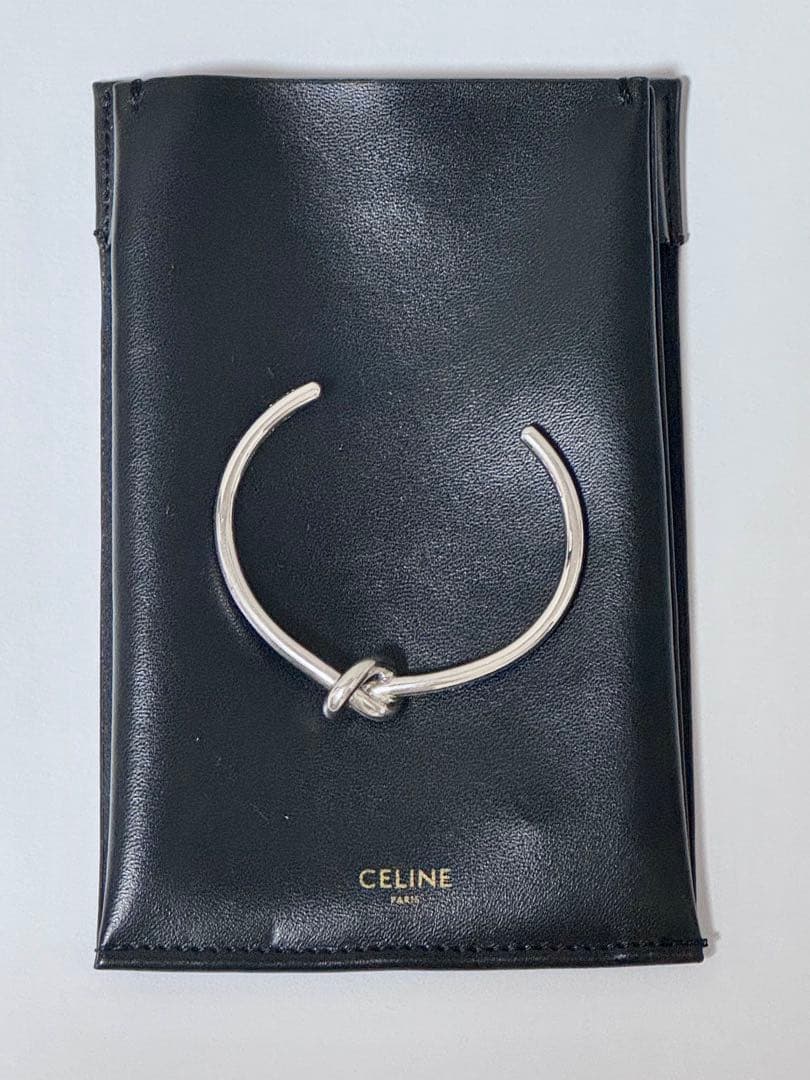 CELINE ノット エクストラシンブレスレット / ロジウムフィニッシュ
