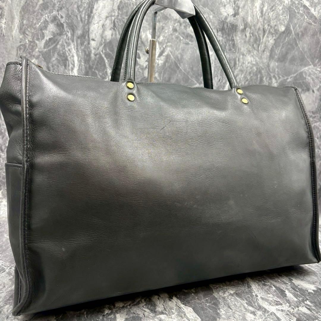 美品 ソメスサドル ビジネスバッグ オールレザー 大容量 ブラック