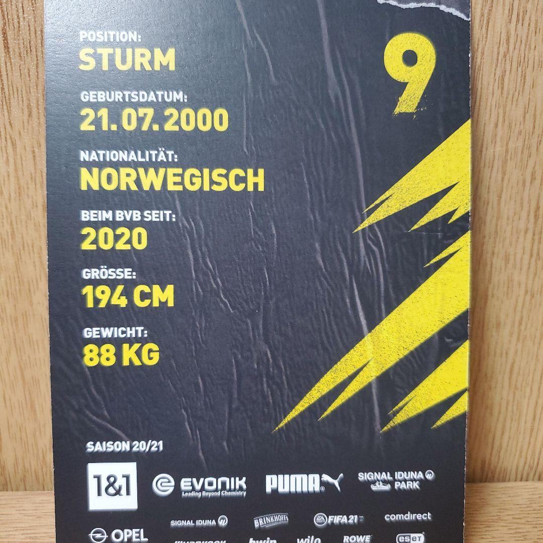 アーリング・ハーランド　直筆サイン　ポストカード