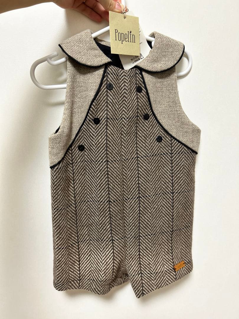 お値下げ　popelin 2025aw ロンパース　試着のみ