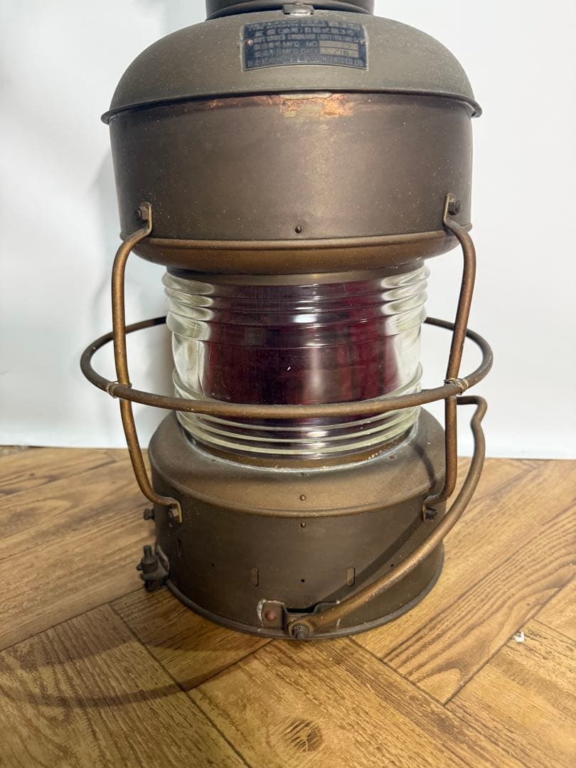 ◆美品◆レトロカンテラ◆日本船燈株式会社◆紅燈油用日船式第3号◆船舶用◆ランプ◆
