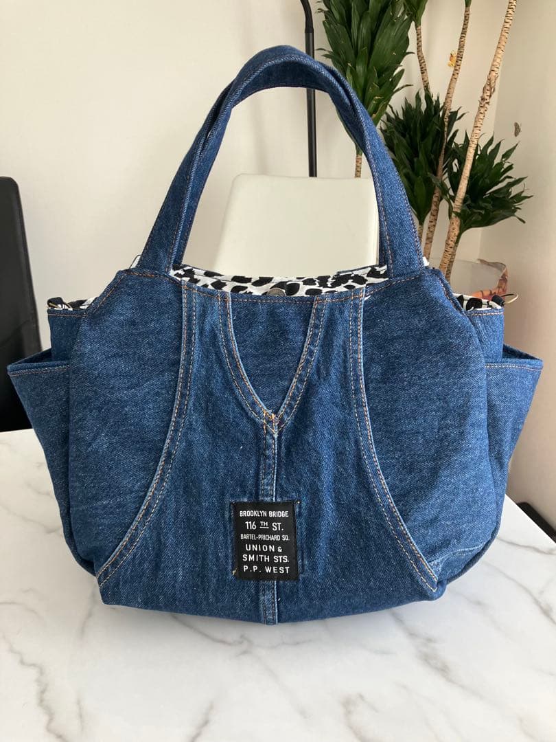 889 あいみょん♡大きめ　デニムリメイクバック　ハンドメイド2点