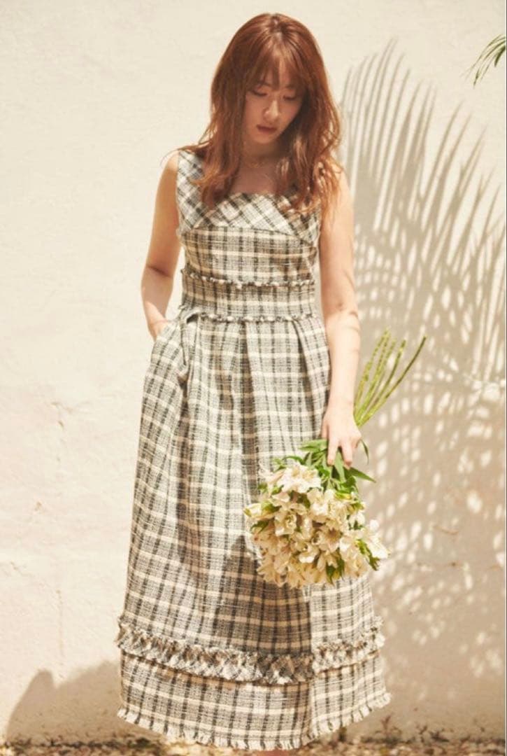 ワンピース herlipto Summer Tweed Midi dress
