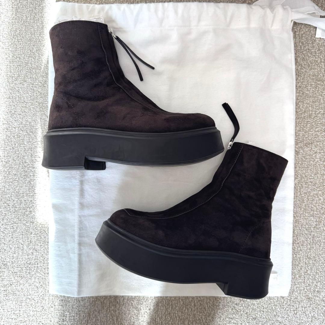 THE ROW ザロウ Zipped Boots ジップブーツ ブラウン