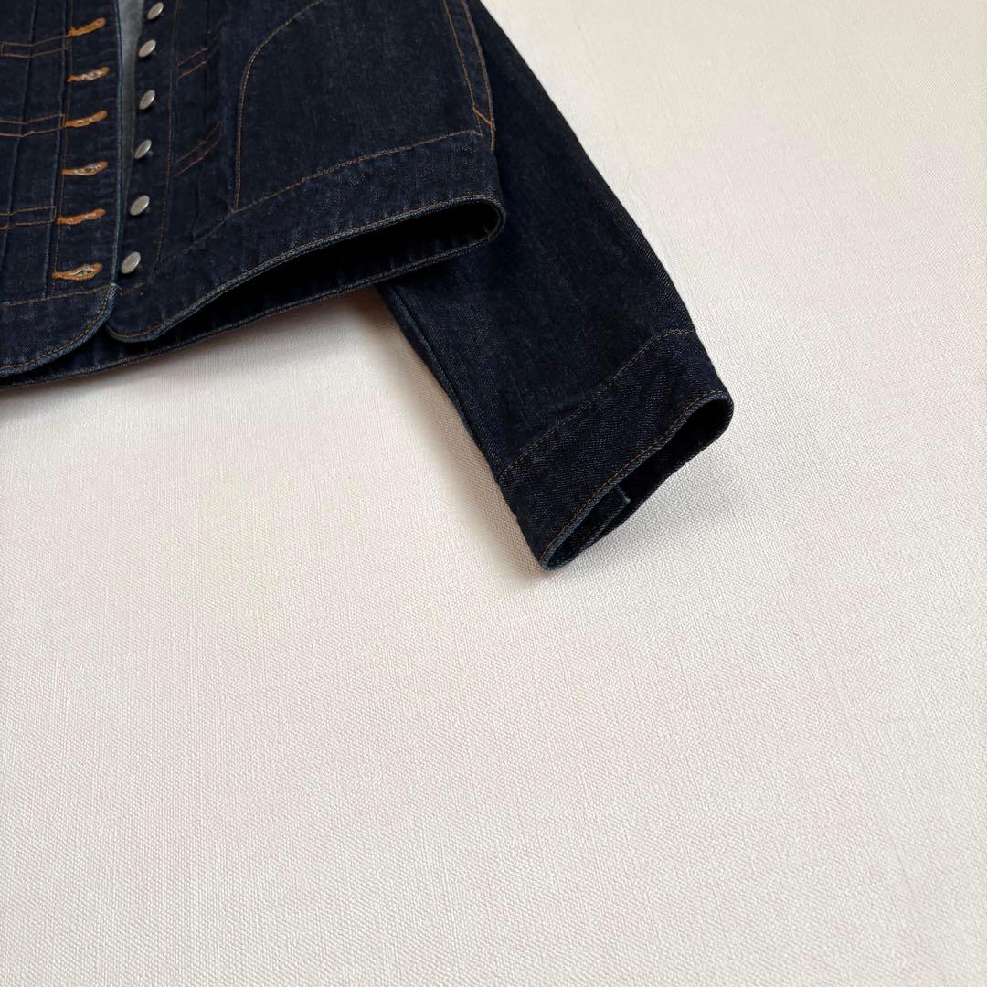 美品スースースー　スタンドカラーベーシックデニムジャケット　si-si-si