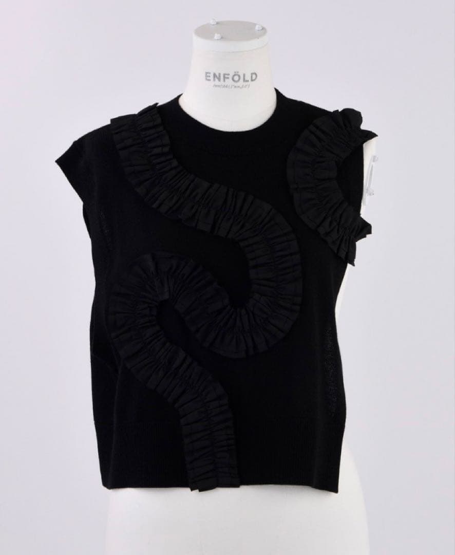 ENFOLD ニットベスト　BK