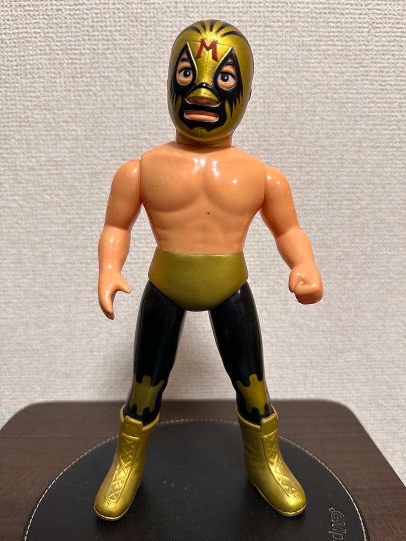 ミル・マスカラス　ソフビ　フィギュア　マルサン　限定ゴールド　現状品