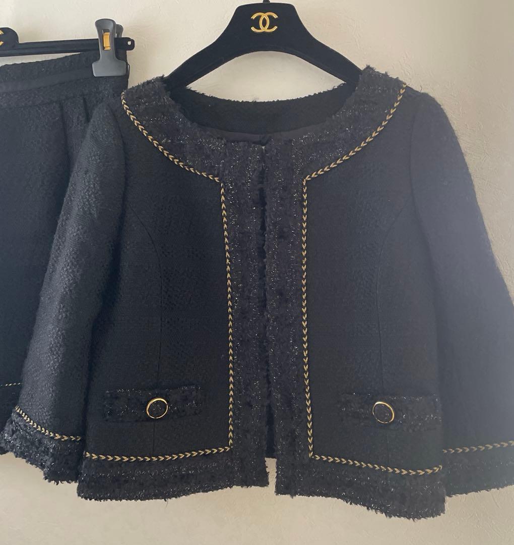 定価5万以上　グレースコンチネンタル　スカートスーツ　セットアップ　ノーカラー