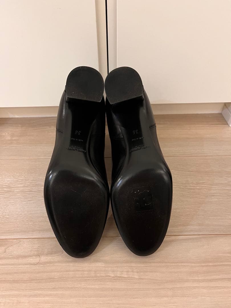 SAINT LAURENT ブラック サイドゴアブーツ