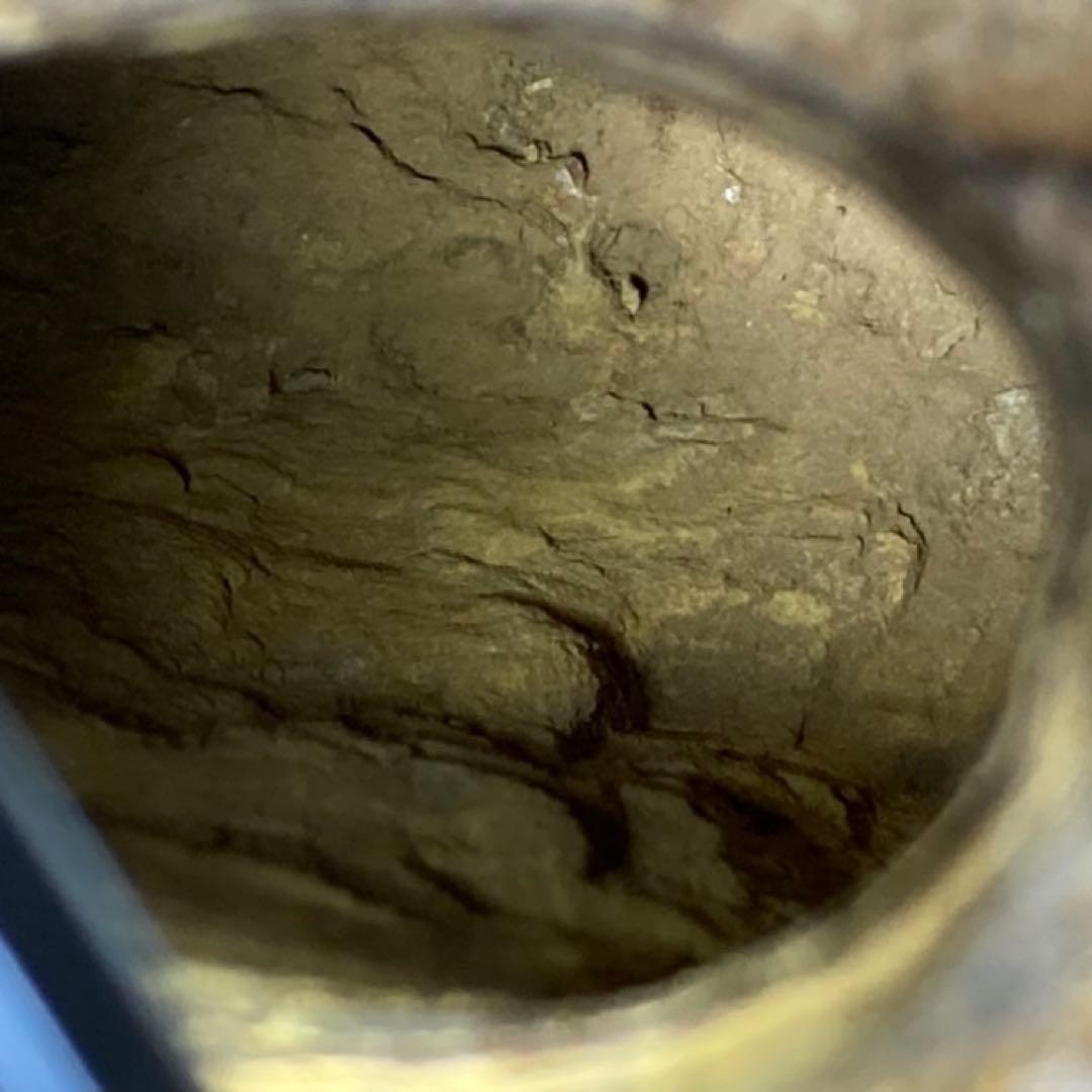 木化石 珪化木 天然 大型 置物 オブジェ 花器 フラワーベース 台座付 レトロ