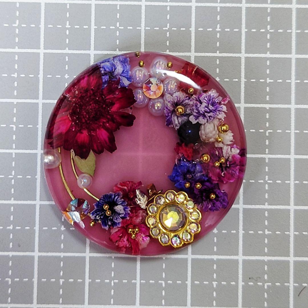 レジン　ドライフラワー　ヘアゴム　ブローチ　ポニーフック　No.238