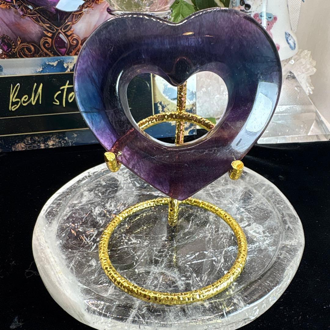 フローライトくり抜きハート♡♡No.2293