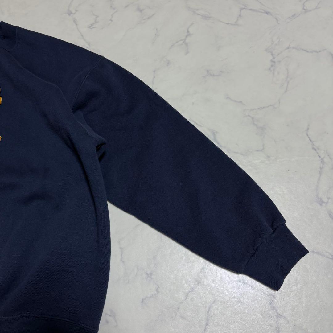 90's NIKE ナイキ USA製 スウェット トレーナー 刺繍ロゴ ネイビー