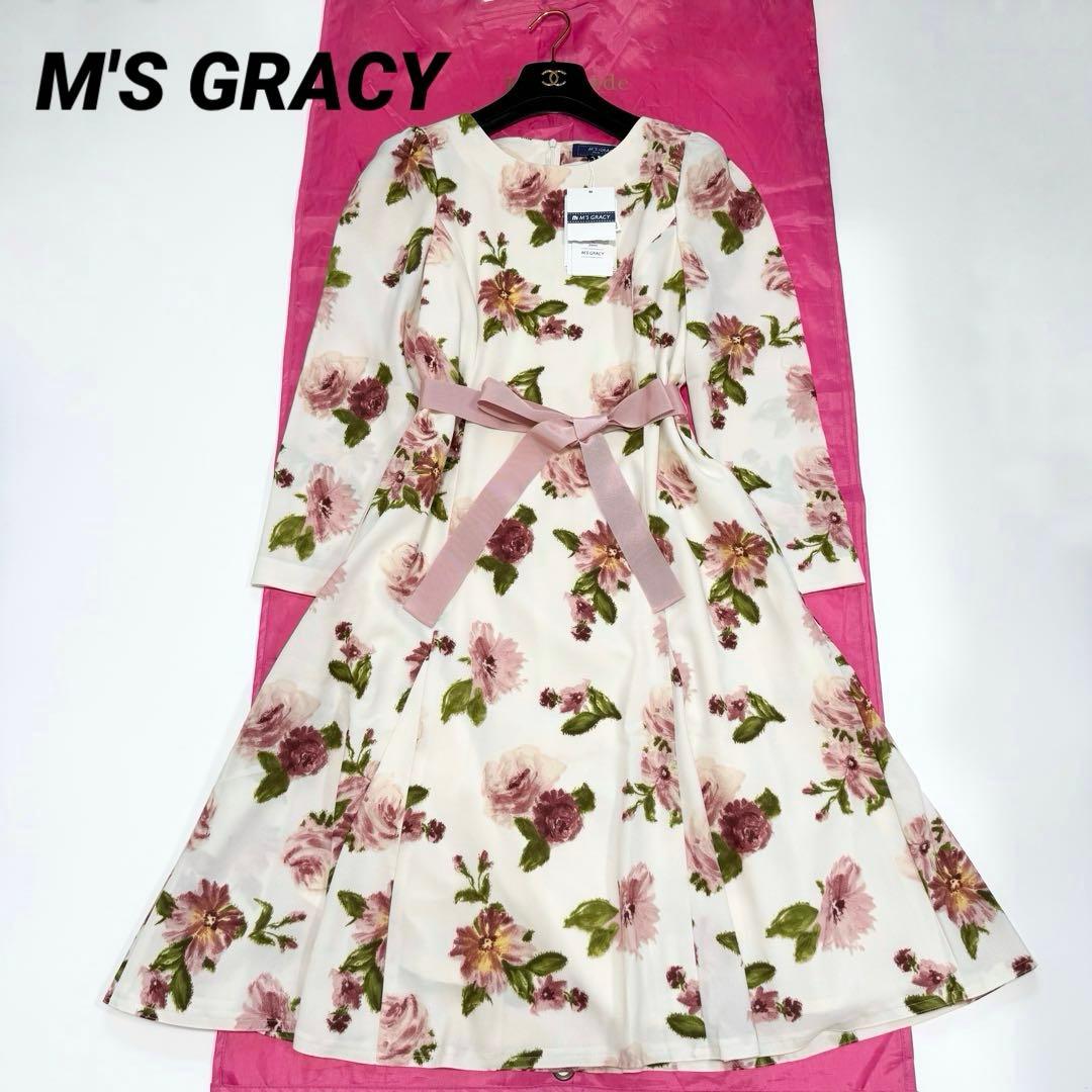 【新品タグ付き✨】エムズグレイシー　ワンピース　花柄 2024年　42