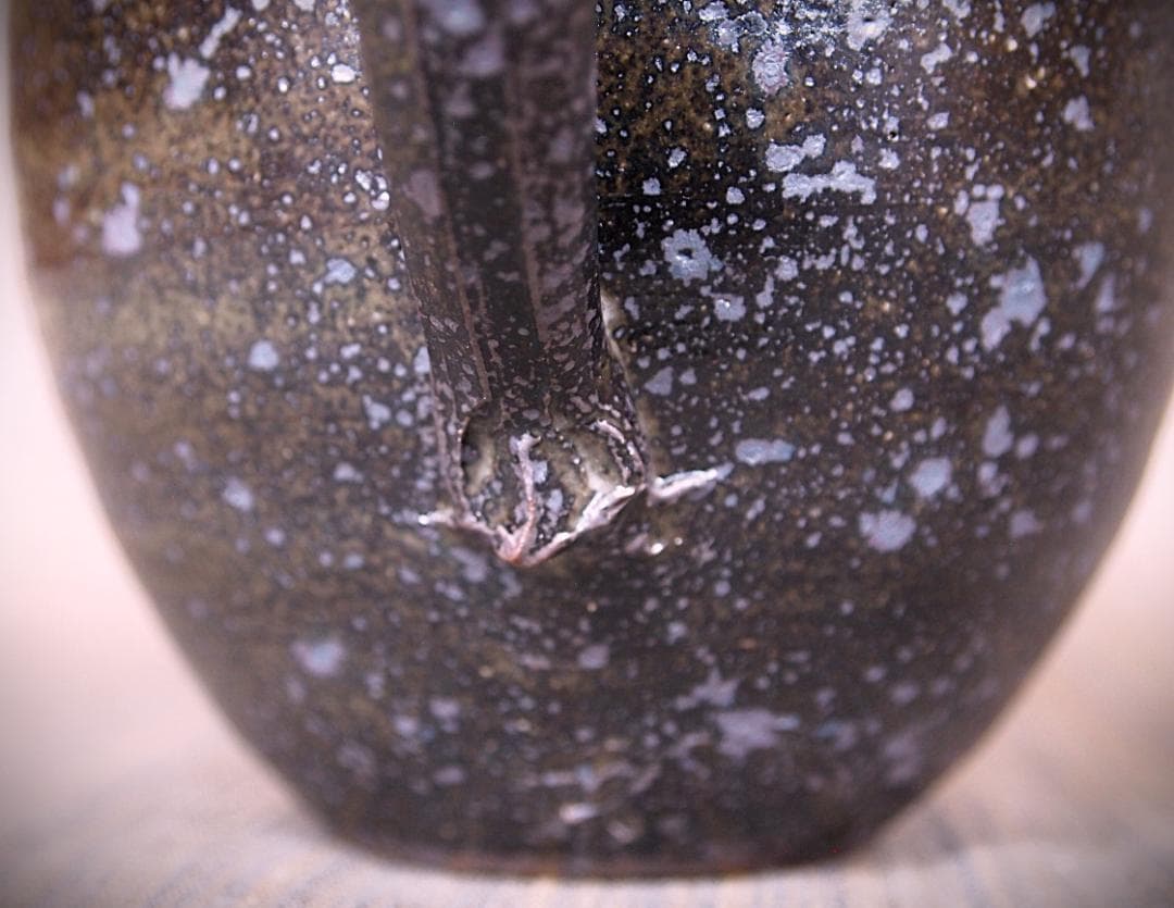 新作★中里太亀【師＆父：中里隆】唐津粉引黒マグカップA