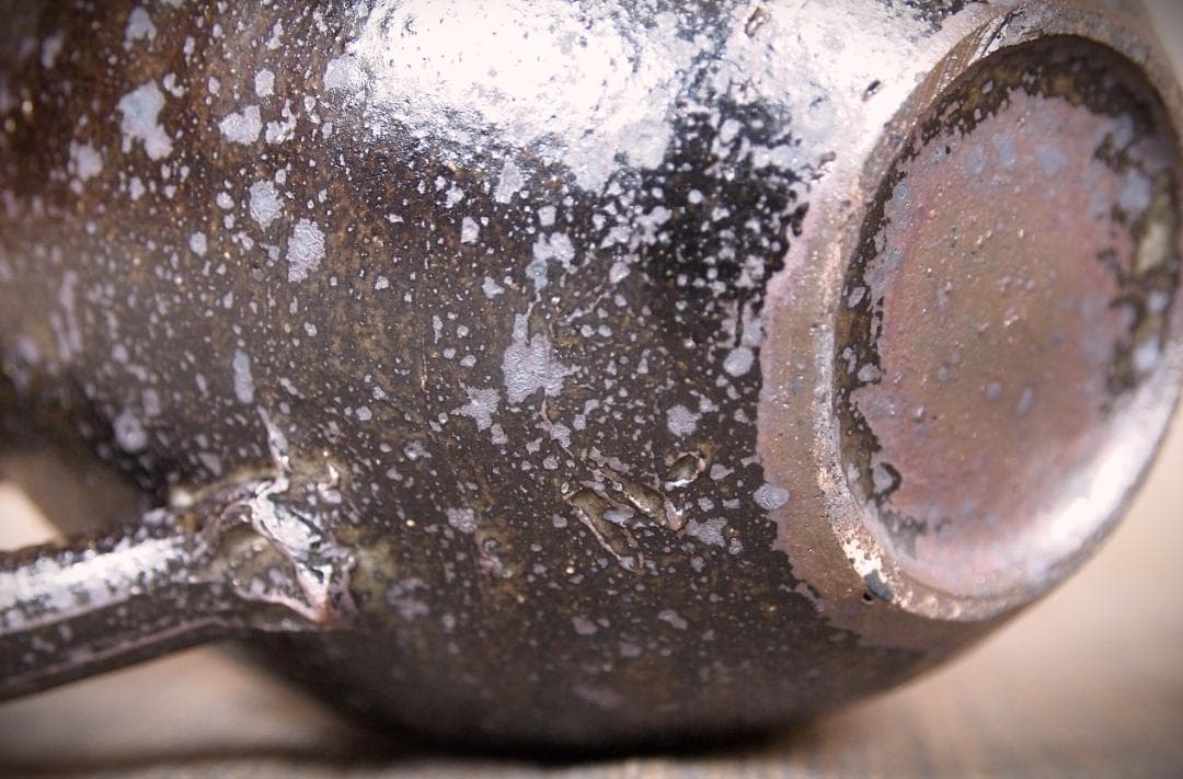 新作★中里太亀【師＆父：中里隆】唐津粉引黒マグカップA