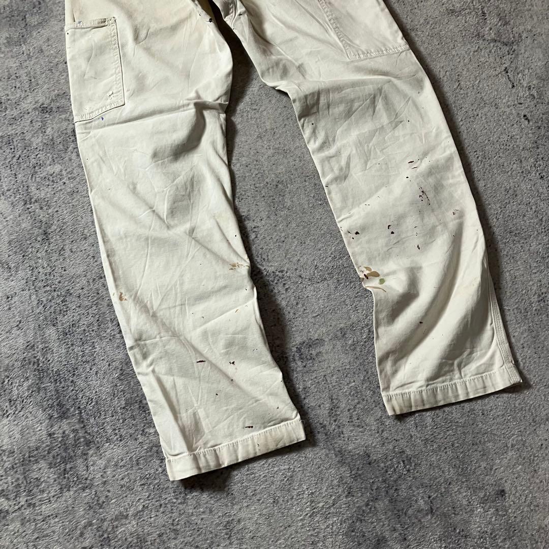 00sCarharttダブルニーカーハートダック地ホワイトペインターパンツ派手