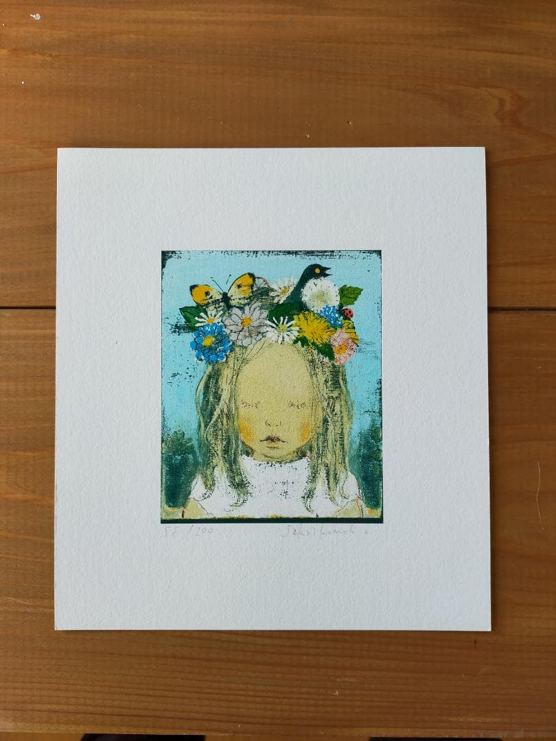 酒井駒子さんのジークレー版画 58/200