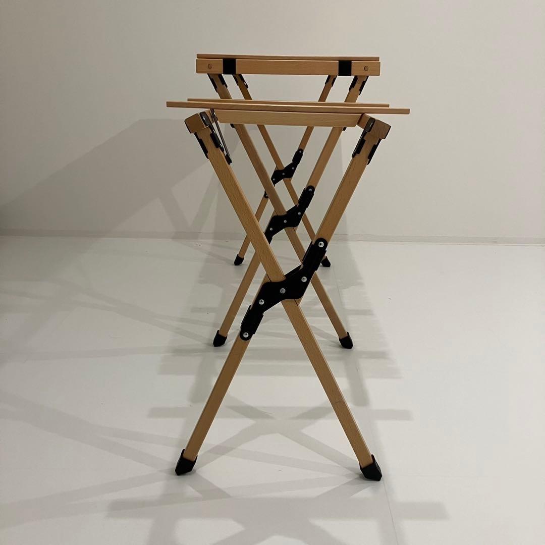 FIELDOOR ウッドロールトップ キッチンテーブル ツーバーナー対応