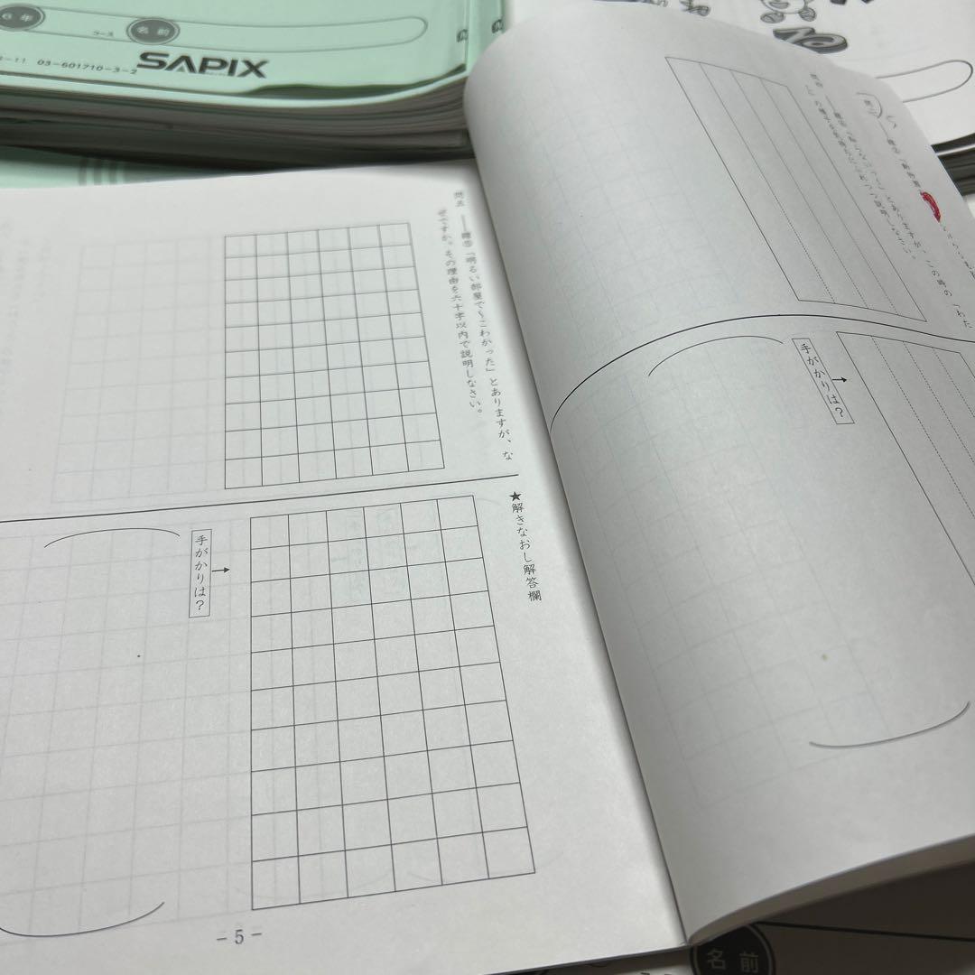 ㉔ひ　サピックス　SAPIX 6年　国語　読解と記述　一年分　ディリーサピックス