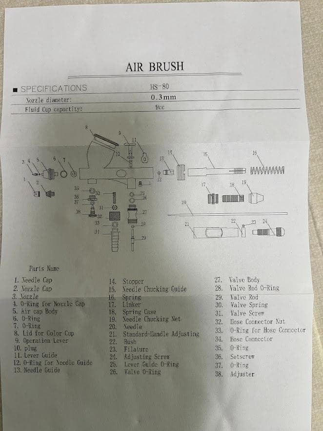 Aurochs　AERO CROSS 静音エアコンプレッサー＆エアブラシセット