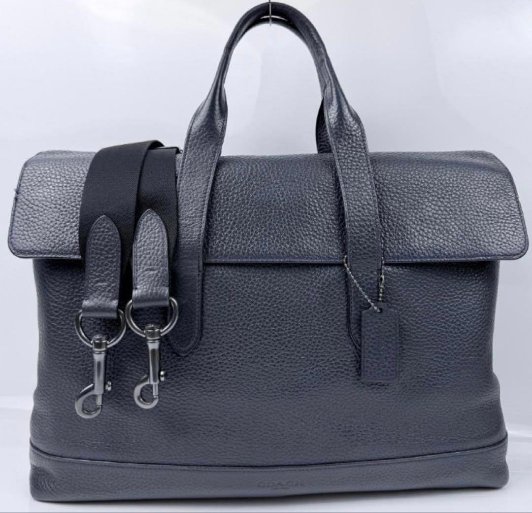 COACH コーチ ハミルトン ネイビー ビジネスバッグ