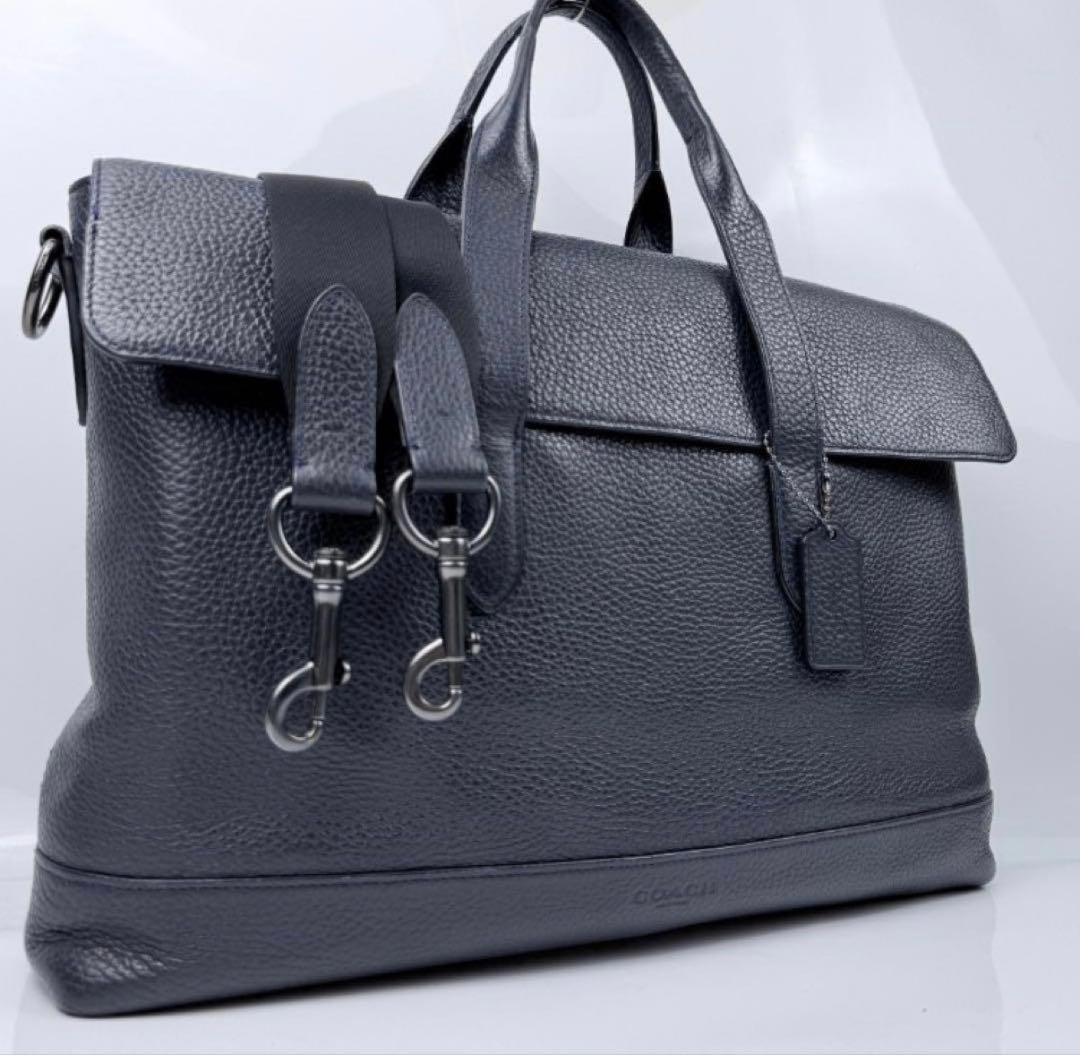 COACH コーチ ハミルトン ネイビー ビジネスバッグ