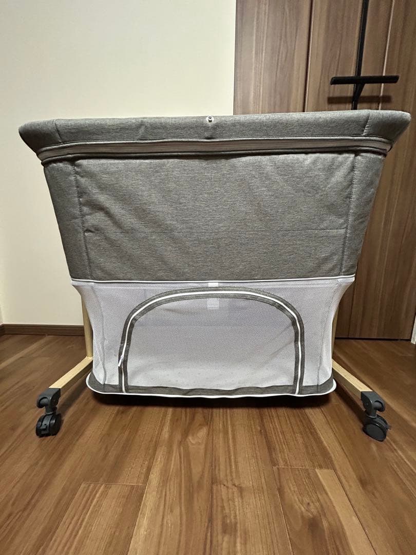 ［3/17まで］HZDMJ ベビーベッド　グレー　プレイヤード