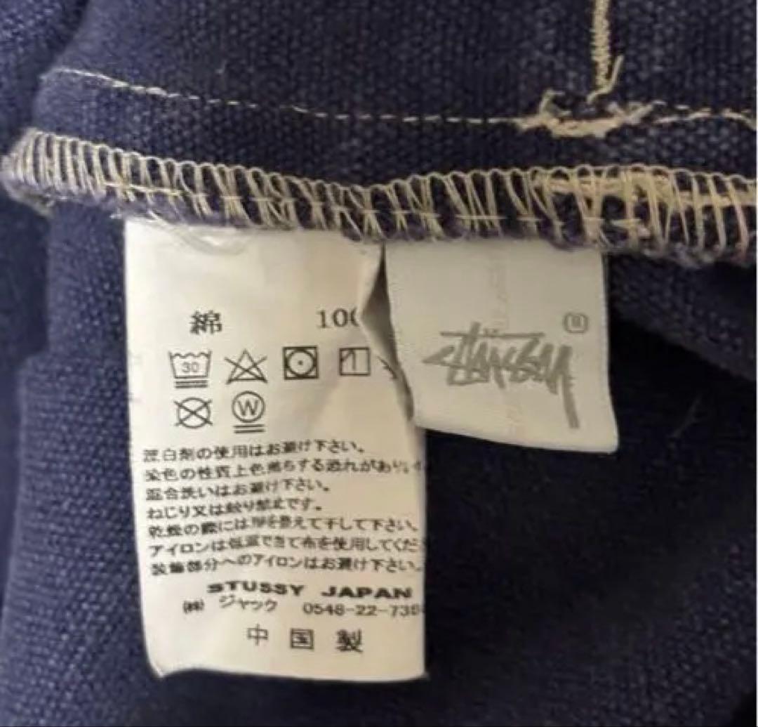 stussy ショップコート　カバーオールジャケット　ロゴ入り　XLサイズ