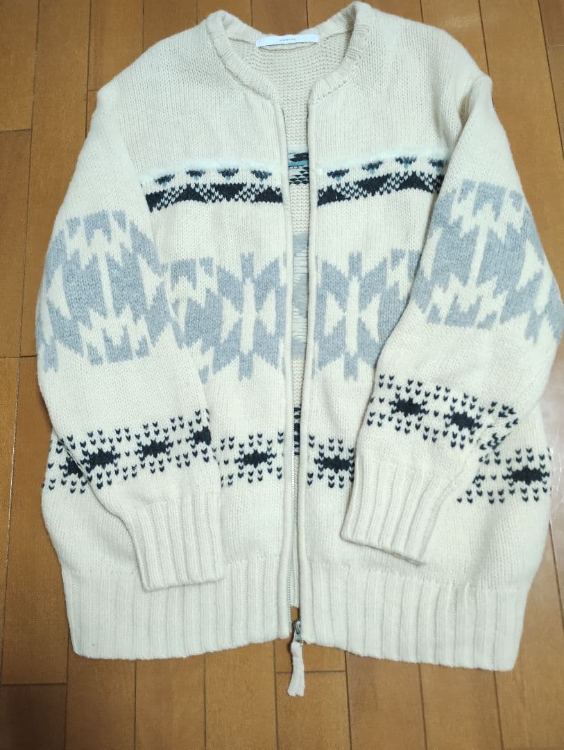 FRAMeWORK ジャガードZIPカーディガン