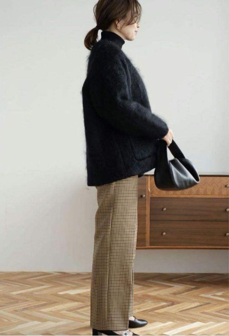 オーガ OHGA SHAGGY シャギー コーディガン ブラック