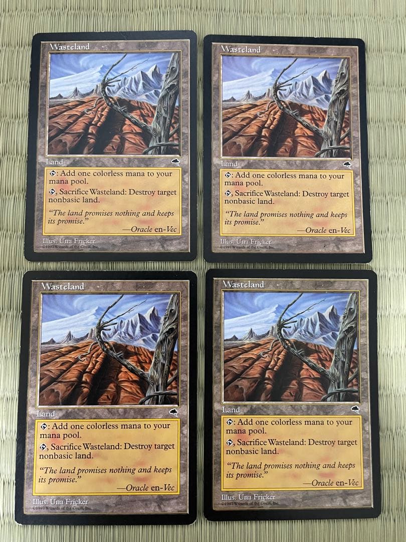 MTG 不毛の大地/Wasteland 4枚　TMP テンペスト
